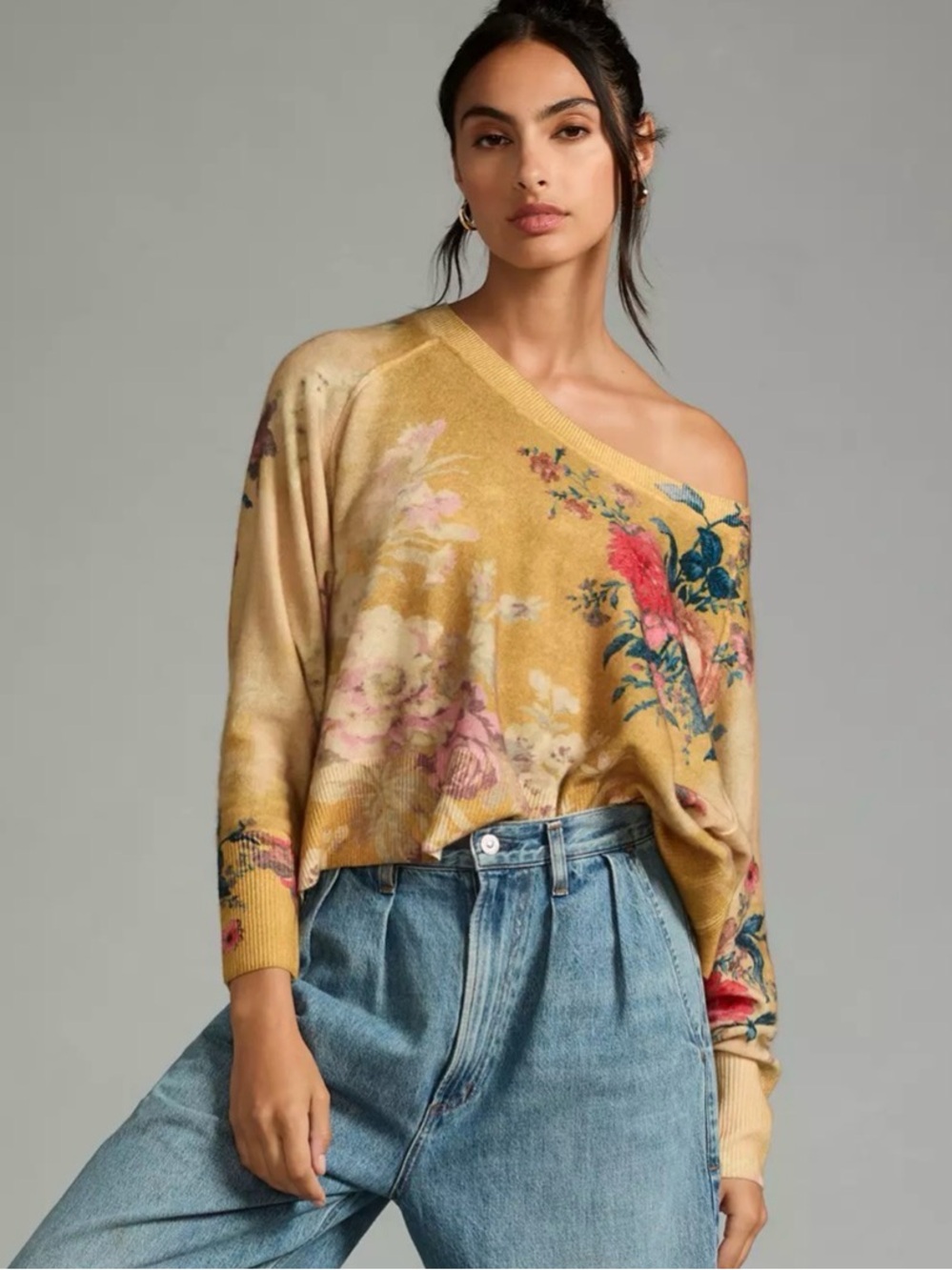Pilcro Diletta Slouchy Cashmere Jumper Sz Small